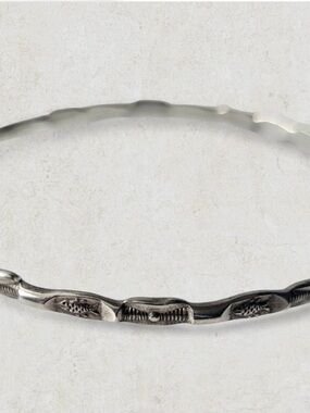 VTG Sterling Silver Unique Bangle Bracelet